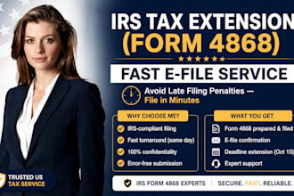 file irs tax extension form 4868 fast, US individual tax extension efile