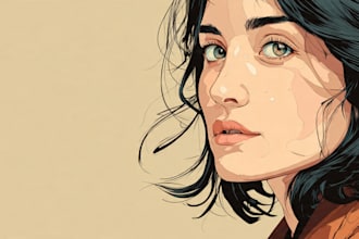 draw your photo into a realistic vector portrait