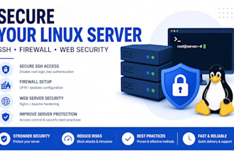 secure your linux server, ssh, firewall and web services