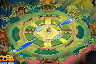 2d game environment game map design game art background fantasy 2d art