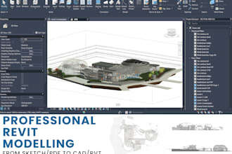 convert plans from pdf or sketch to cad or 3d revit model