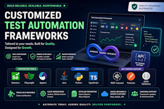 create automation frameworks as per your requirement