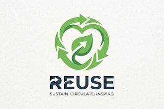 design a modern and creative recycle logo for your brand