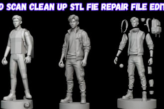 repair fix edit stl file obj modify blend 3mf 3d scan cleanup for 3d printing