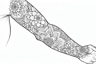 unique tattoo sketch, sleeve tattoo design