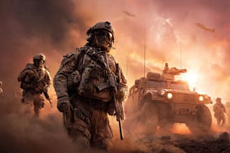 draw tactical, warrior ,or military themed illustrations