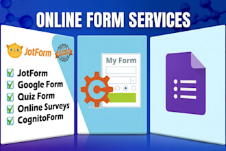 create jotform, google form, cognito form, typeform, online form, surveys