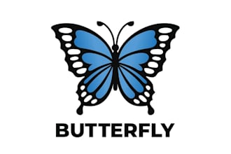create a beautiful butterfly logo design