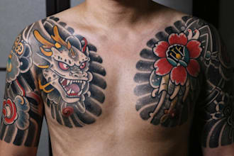 create unique japanese tattoo design