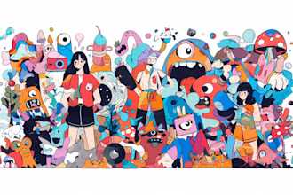 create doodle illustration, cartoon and nft art in my style