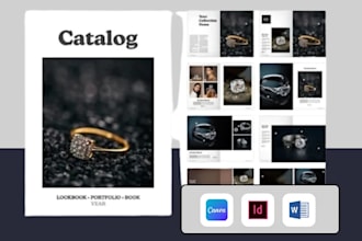design editable luxury jewelry catalog wholesale linesheet for brands, boutiques