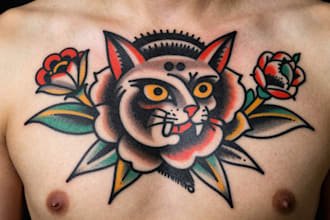 traditional old school tattoo design