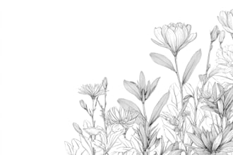 draw flower illustration for logo business elegant flower