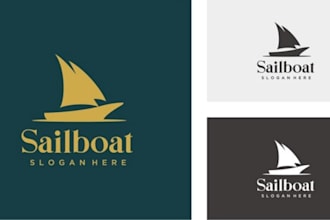 do modern marine, boat, yacht, and shipping brand logo