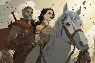 draw dnd character art or fantasy character commission