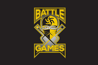 create the epic logo that battle games theme