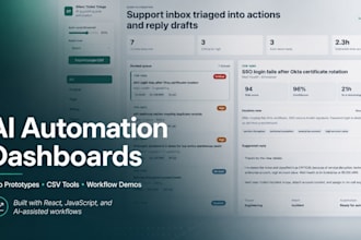 build an ai automation dashboard or web prototype