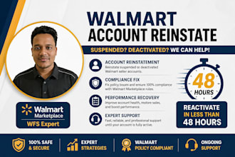 reinstate your walmart seller account