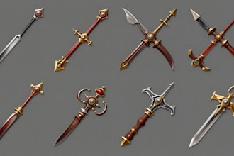 design unique weapons illustrations