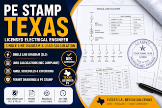 pe stamp texas electrical engineer single line diagram load calculation