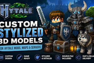 create custom stylized 3d models for hytale mods, maps, and servers