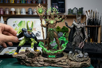 3d print and paint anime figure miniature tabletop resin statue figure painting