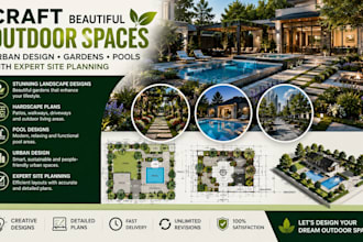craft beautiful, urban design, gardens,  pools with expert site planning