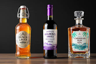 design a unique beer label, wine label, or bottle label