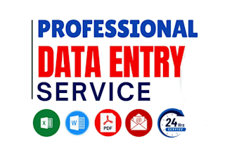 data entry, copy paste work, typing work , data mining, data collection