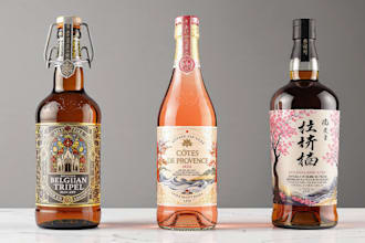 design premium wine label and box