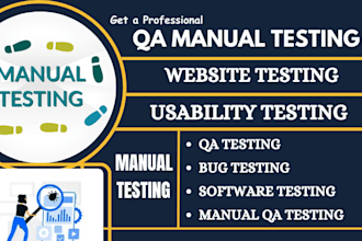 manual QA testing for your website or software
