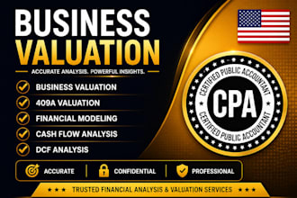 do a professional business and company valuation dcf analysis and 409a appraisal