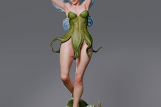 model3d realistic female nsfw,tinkerbell miniature,zbrush human stl for printing