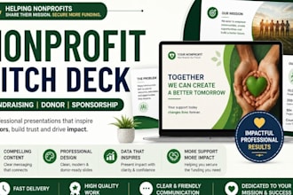 create a professional nonprofit pitch deck for fundraising