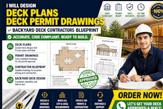 design deck plans deck permit drawings backyard deck contractors blueprint