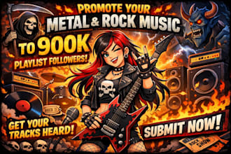promote your metal and rock music to 900k playlist followers