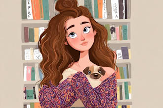 draw cute cartoon portrait