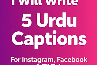 write viral urdu captions for instagram tiktok and facebook post