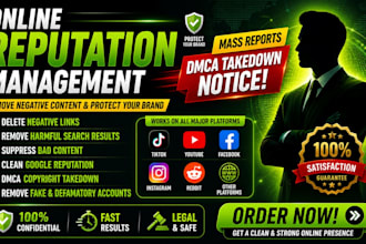 takedown harassing remove copyright mass reports facebook instagram youtube dmca