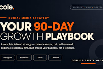 build a 90 day social media strategy with content calendar and ad plan