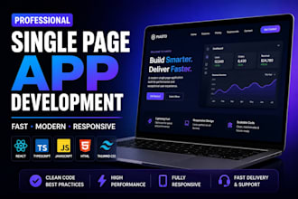 build responsive single page app with HTML, CSS, tailwind