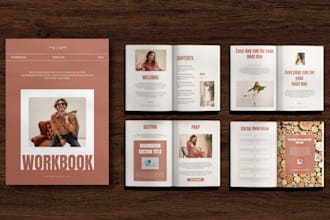 design workbook template, pdf workbook pdf lead magnet, workbook booklet design