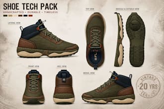 do revolutionary footwear  size grade shoe sneakers  and make a tech pack