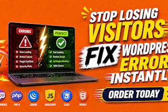 fix white screen of death and wordpress errors