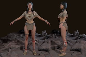 design modular 3d woman character,ue5 3d model,humanik rigged,daz3d morph,outfit