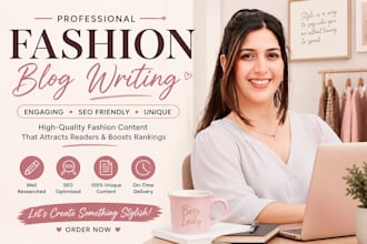 create SEO optimized fashion blog content