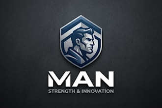 design a strong and modern man logo for your brand