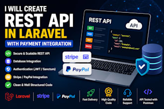 create rest API in laravel with payment integration