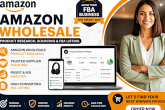 do amazon wholesale product research, sourcing, and fba listing