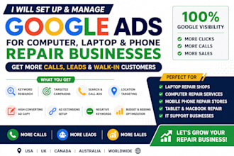 manage google ads for computer and laptop repair services